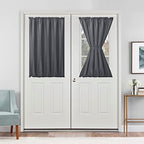 Hiasan Front French Door Curtains for Window, Grey, 52W x 40L, 1 Panel by Hiasan