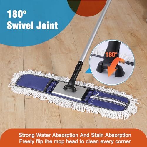CLEANHOME 24" Commercial Dust Mop for Floor Cleaning Heavy Duty - Image 4