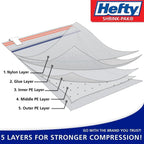 Hefty Shrink-Pak Mattress Bags for Moving - King/California King Size | Heavy Duty & Water Resistant Vacuum Compression Mattress Bag, Storage Protection Mattress Cover for Moving - Image 4