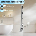 Electric Spin Scrubber,Cordless Cleaning Brush,Shower Cleaning Brush with 9 Replaceable Brush Heads, Power Scrubber 5 Adjustable Speeds for Floor Bathroom Shower Bathtub Glass Car, Gift - Image 2