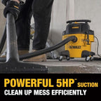 DEWALT STEALTHSONIC Wet Dry Shop Vac 6 Gallon, Shop Vacuum Wet and Dry 5 HP, Ultra Quiet Shopvac with Powerful Suction, Wet Dry Vacuum Cleaner for Home, Garage, Workshop, Jobsite, DXV06P-QT - Image 3