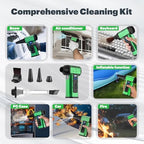 SCHNEIDER Compressed Air Duster and Vacuum Cleaner with 2-in-1 Blow & Suction Function, 130000RPM Electric Air Dust with Multi-Speed Adjustable/LED Light for PC Keyboard Cleaning, Car, Home - Image 6
