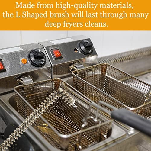 Yaomiao 2 Pcs L Shaped Fryer Cleaning Brush 23 Inch Long Handle Coil Brush - Image 7