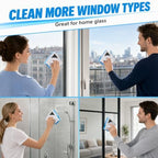 Double Sided Magnetic Window Cleaner, Magnetic Window Cleaner Tool for 3-8mm Glass, Triangle Glass Cleaning Wiper with Safety Rope, Magnetic Glass Cleaner for Home Windows (1pcs) - Image 3