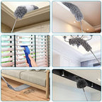 Microfiber Extendable Feather Duster (11pcs) with 100" Extension Pole, Washable Reusable Bendable Dusters for Cleaning Ceiling Fan, High Ceiling, TV, Blinds, Cars - Image 7