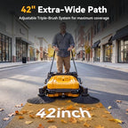 E6 42" Battery‑Powered Commercial Walk‑Behind Floor Sweeper with Mist Spray - Image 4