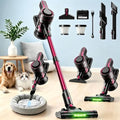 Cordless Vacuum Cleaner for Home,600W 35KPA 60Mins(Fuchsia) by Unknown