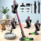 Cordless Vacuum Cleaner for Home,600W 35KPA 60Mins(Fuchsia) by Unknown