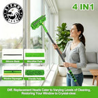 4-in-1 Window Cleaning Kit with Storage Bag, 79'' Window Squeegee Cleaner Tool with Extension Pole, Professional Window Washing Equipment for Home, Outdoor Windows, Glass, Shower, Commercial - Image 2