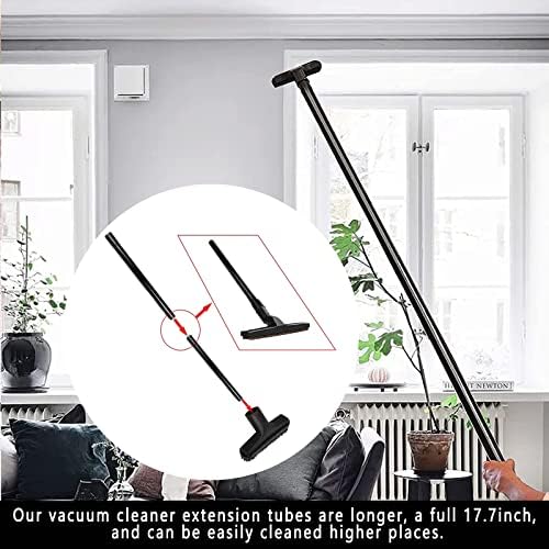 14Pcs Universal Vacuum Attachment Professional Shop Vac Accessories Wet Dry Vacuum Hose Adapter with Hair Brush Extension Wand Flexible Crevice Tool fit 2 1/2" to 1 1/4" and 1 7/8" to 1" Vacuum Hose - Image 5