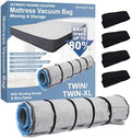 Foam Mattress Vacuum Bag with Blue Zipper & 4 Straps, Twin/Twin XL by StorageLogic