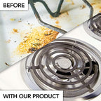 Round Electric Stove Burner Covers (100 Pack) 6 Inch and 8 Inch Disposable Stove Top Aluminum Foil Bib Liners, to Keep Kitchen Range Clean from Oil and Food Drips, Stock Your Home - Image 7
