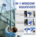 Buyplus 30FT Reach Solar Panel Cleaning Brush Kit with 5-24FT Telescoping Pole, Water Fed Window Cleaner Tool with 20" Brush, Soap Dispenser, Cobweb Duster, Squeegee for Roof, RV, Gutter, Deck,Blue - Image 4