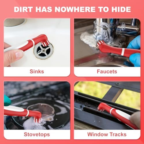 SOARING Rechargeable Electric Cleaning Brush with 4 in 1 Multiple Brush Heads,Indoor Household Cordless Motorized Brush for Bathroom Toilet Kitchen Tile Crevice (White & Red) - Image 7
