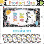 8Pcs Classroom Fluorescent Light Cover,2x4 FT Composition Inspirational - Image 2