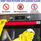 MRKG Refrigerator Door Handle Covers, Set of 4, Washable Without Fading or Cracking, Keep Your Kitchen Appliance Clean from Smudges, Drips, Food Stains, Oil. (Red) - Image 2