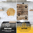 NYZE 28" x 20" Glass Stove Top Protector Mat Anti-Scratch Electric Stovetop Cover, Cute Paw Print Kitchen Dish Drying Mat & Extra Countertop Extension - Image 6