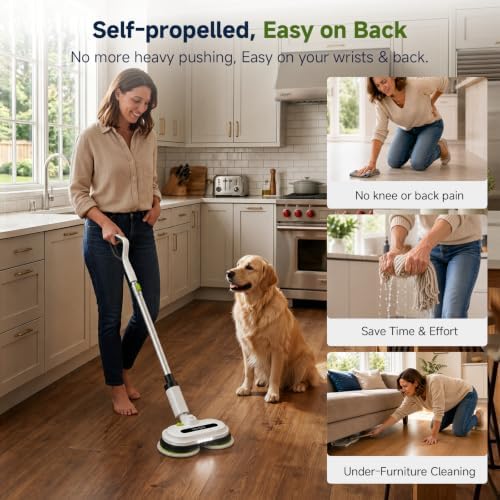 VMAI Cordless Electric Floor Scrubber & Mop with Cleaning Solution - Image 3