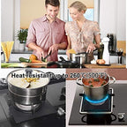 MSDADA Gas Stove Covers,8 Pcs Black 0.2mm 10.6" x 10.6" Gas Range Protectors with 2 Pcs Clear 21” Kitchen Gap Cover, Double Thickness, Non-Stick, Reusable And Dishwasher Safe - Image 6