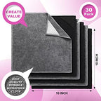 Tudomro 30 Pcs Magnetic Microfiber Cleaning Cloth, Black, Gray - Image 4