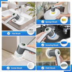 PUFTEM Electric Spin Scrubber, Cordless Shower Scrubber, Gray - Image 3