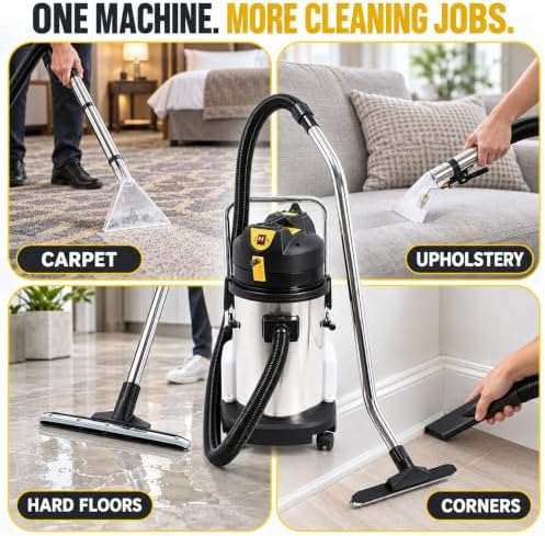 30L Commercial Carpet Cleaner Machine, 1034W Carpet & Upholstery Extractor - Image 6