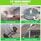 4200PSI Gas Pressure Washer 4.0GPM Gas Power Washer 212CC Gas Powered Washing Machine Commercial High Pressure Washer with 25ft Hose&5 Nozzles for Patio Garden Yard Vehicle,EPA/CARB/ETL - Image 6