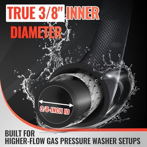 YAMATIC 3/8 in Pressure Washer Hose, 4000 PSI, 200 FT - Image 3