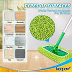 KEEPOW Reusable Microfiber Mop Pads Compatible with Sweeper Mop, 4 Pack - Image 5