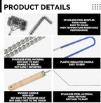 3 Pcs Fryer Cleaning Tools - L Shaped Stainless Steel Bristles Deep Cleaning Brush and Rod for Restaurant Air Fryer - Image 6