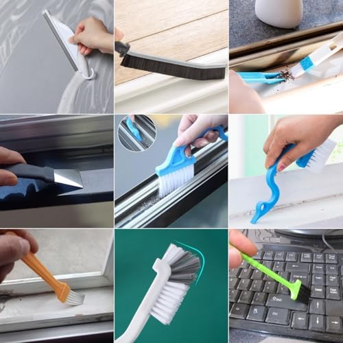CRAFNEW Window Track Cleaner Kit, 20Pcs Small Crevice Window Cleaning Tools - Image 4