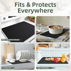 LONGKING Extra Thick Stove top Cover for Electric Stove - Silicone Stove Mat for Glass Top Stove, Range Covers for Electric Stove, Grey, 28"x20" - Image 7