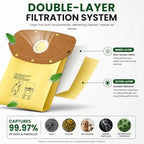 15 Pack AH10232 Sealed Collar Vacuum Bags for Hoover Commercial MPWR 40V Cordless Backpack Vacuum CH93619, CH93600 | Type CB1 Replacement Filter Bag with Leak-Proof Design - Image 4