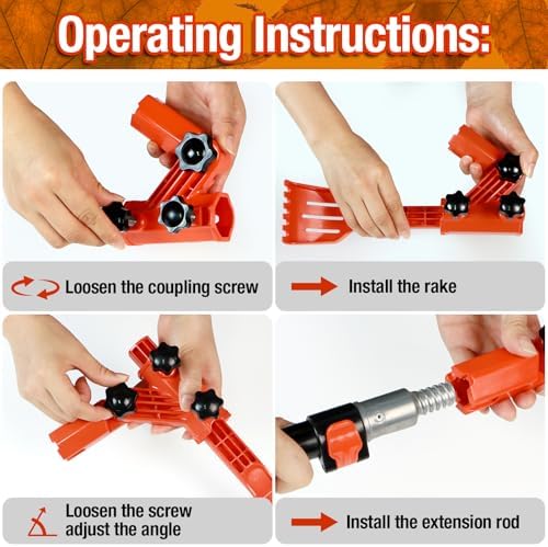 Gutter Cleaning Tools from The Ground, Multi-Angle Cleaner, Scoop & Brush & Mini Rake for rain Guard Cleaning and Leaf Removal from Gutter Guard(No Pole) - Image 4