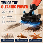 Floor Scrubber Machine 17",Commercial Electric Floor Scrubber And Floor Buffer Machine,Floor Polisher Machine With Brushes,Cordless Electric Spin Scrubber For Concrete,Tile Wood Floors gray - Image 4