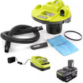 RYOBI ONE+ 18V Cordless 5 Gal. Wet/Dry Vacuum Kit with 1-1/4 in. Hose, Crevice Tool, 4.0 Ah Battery, and Charger by Unknown