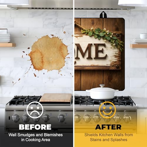 NYZE Stove Cover for Glass Top Stoves, 28" x 20" Rustic HOME Decorative Cooktop Protector, Heat Resistant Kitchen Mat Extra Counter Space - Image 5