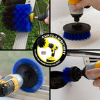 Drillbrush Blue - Boat Cleaning Drill Brush Attachment Set - Aluminum - Image 2