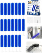 Bendable Microfiber Head Reusable Dust Remover Washable Fan Cleaner Brush Multi Purpose High Ceiling Long Damp Duster for Electric Fans Air Conditioning, Home Car Vents Blind Kit Tool by Frewac
