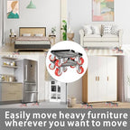 Furniture-Dolly-Furniture-Movers-with-5-Wheels, Furniture Sliders Large Size Carbon Steel Panel Lifter Tool for Moving Heavy Furniture, Furniture Dollies with 2 Brakes, Max Capacity 3335 Ibs - Image 6