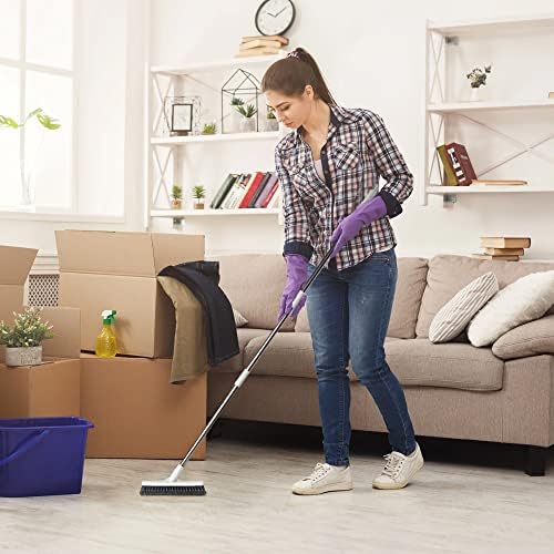 LandHope Grout Brush with Long Handle 50inches Grout Cleaner for Tile Floors Crevice Floor Scrub Brush 120° Rotatable Bathtub Clean Tool Grout Scrubber Indoor Kitchen Shower for Hard to Reach Areas - Image 5