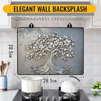 Stove Top Cover for Electric Stove,Glass Stove Top Cover, Heat Resistant Glass Cooktop Cover, Stovetop Protector, Kitchen Decor, Dish Drying Mats Cover for Ceramic Washer Top 28.5x20.5 inch - Image 2