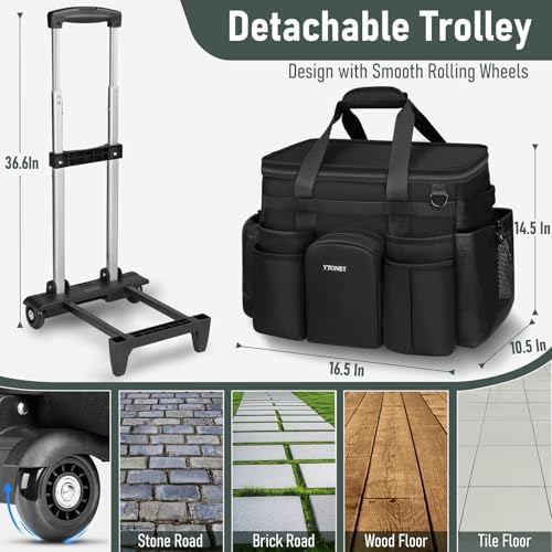 Ytonet XXL Rolling Cleaning Caddy, Large Cleaning Caddy with Wheels - Image 3