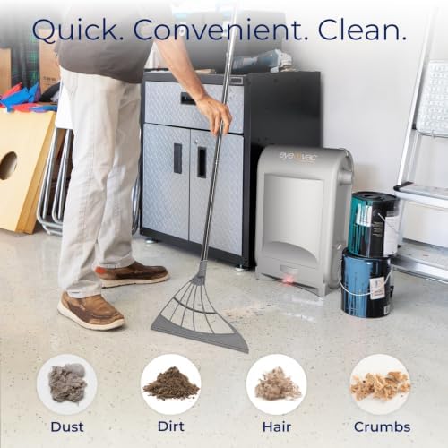 EyeVac Pro & Squeegee Broom Bundle - Touchless Vacuum Automatic Dustpan with Multisurface Broom, Corded Bagless Vacuum, 1400 Watt Sensors for Pet Hair, Dirt, Food Debris, Kitchen & Salon (Silver) - Image 3