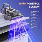 FEPPO Mattress Vacuum Cleaner, 16Kpa Bed Vacuum with 253.7nm UV-C Light - Image 2