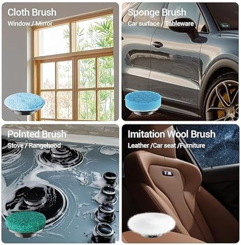 Brush Heads Set, 5 Pack 4 inches Cordless Electric Spin Scrubber Replaceable Brush Heads for Household Cleaning Brushes/Bathroom/Floor/Tile/Car - Image 3