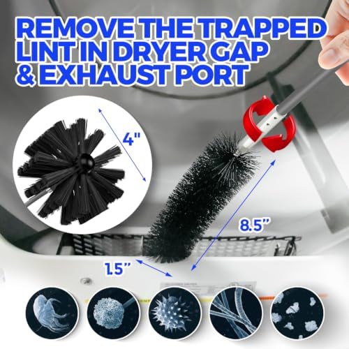 Holikme Dryer Vent Cleaner Kit - 15Ft Flexible Lint Brush for Deep Cleaning - Image 4