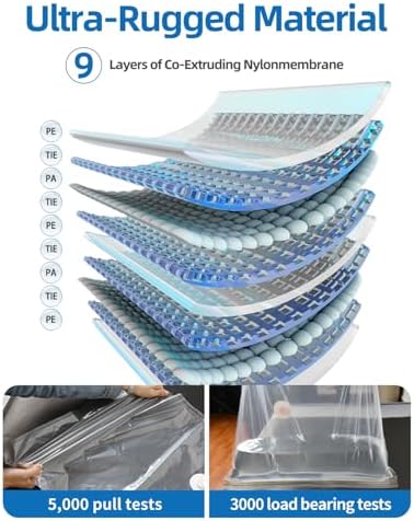 Vacuum Storage Bags for moving, Vacuum Seal Bags for Memory Foam, Latex, Clothing & Bedding, Space Saver Bags for Organization and Storage (XXX-Large) - Image 3