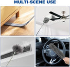 9Pcs Dusters for Cleaning Kit, Extendable Microfiber Duster Tools with 100" Long Pole, Retractable Gap Bendable Dust Cleaner, Reusable Washable Cleaning Supplie for Ceiling Fan Furniture Cars and Home - Image 7