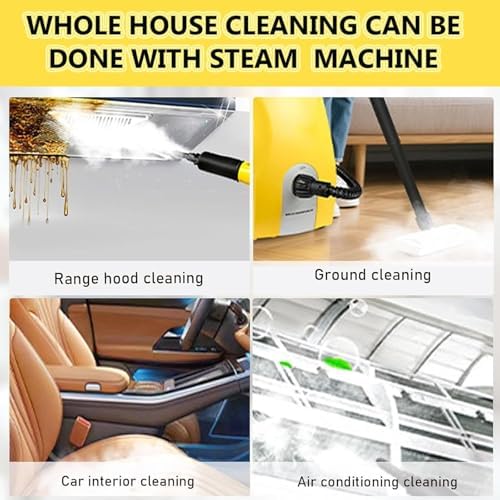 3000w Commercial Steam Cleaners, 3.5L Portable Steamer Cleaning Machine, For Home, Car,Hotel & Ac Cleaning | Heated Carpet Extractor For Home Appliances & Auto Detailing(Yellow) - Image 6